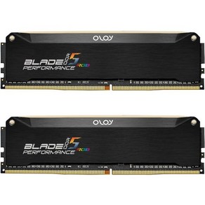 OLOY DDR5 RAM 64GB (2x32GB) 블랙 헤어라인 블레이드 RGB 6000MHz CL30 1.4V 게이밍 UDIMM (MD5U3260306BRKDE), 블랙 RGB, 24GBx2, 6400 MHz (C32)