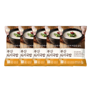 참도깨비 부산 돼지국밥 600gX5봉(다대기5봉 )) /부산의 맛, 5개, 600g