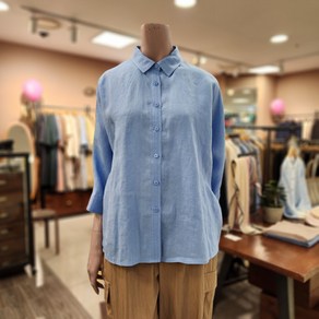 BCBG [올앤선드리] 아이와 린넨BL 블라우스 _ A4M3B403 53 [M/BLUE]