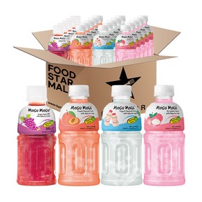 [푸드스타] 모구모구 320ml (복숭아 리치 포도 요거트) 각 6입 총 24입, 24개, 319ml