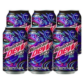 마운틴듀 제로 슈거 블루, 355ml, 6개