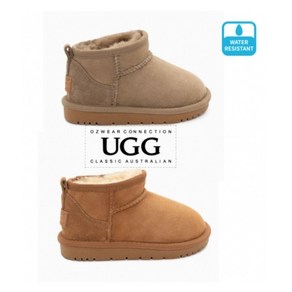 UGG 정품 숏 어그 오즈웨어 방수 키즈 울트라 미니 버튼 클래식 퍼안감 겨울 털 부츠 슈즈 방한 신발 방한화 털신 2컬러 알지알지몰