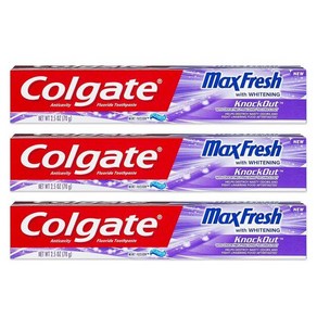 콜게이트 맥스 프레시 녹아웃 젤 치약 2.5온스 팩 3개 Colgate