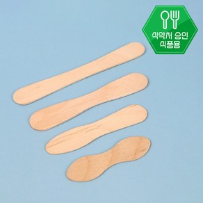 나무 아이스크림 막대 스푼 50개 6cm ~ 12.5cm 카페 디저트 일회용 스틱, 60mm 50개