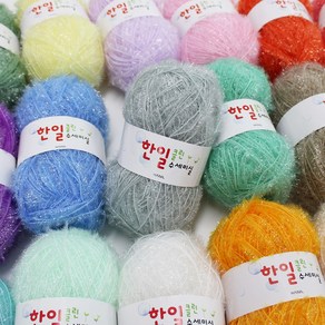 한일 클린 수세미실 80g 37종, 02.노랑, 1개