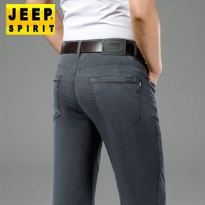 JEEP SPIRIT 지프 스피릿 바지 남성 여름 가을 새로운 디자인 스트레이트 캐주얼 팬츠 느슨한 비즈니스 스트레치 패션 미드 웨이스트 얇은 남자 바지 J7026 7082