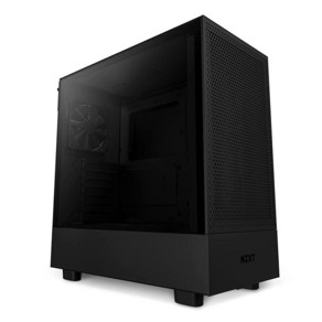 NZXT H5 플로우 컴팩트 ATX 미드타워 PC 게이밍 케이스 블랙, 블랙_비 RGB 팬  H5 Flow, 1개