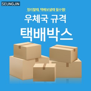 승진산업 우체국 박스 1호 2호 3호 4호 택배박스 무지상자 낱개상자 골판지상자, 5개