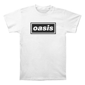 ROCKPANDA Oasis Decca Logo White 반팔티