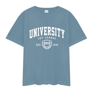 국산 유니버시티 반팔티셔츠 빅사이즈(~3XL) 남녀공용 특양면 레터링 10가지색상