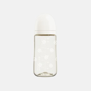 유비맘 PPSU 디자인 젖병 + M사이즈 젖꼭지, 1개, 280ml, 화이트