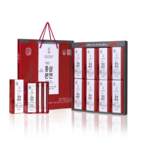 농협 한삼인 6년근 홍삼본연 50ml 40포 쇼핑백 추석 명절 수능 효도 선물, 1세트, 2L