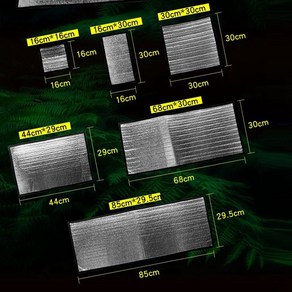 열반사단열재 파충류 난방 패드 매트 반사 필름 앵무새 청 병아리 단열 애완 동물 용품 7 크기 1 개, [06] 68x30cm, 1개