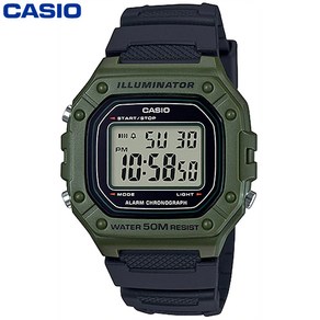 CASIO 카시오 남성 W-218H-3A 군인 군대 군용 전자 스포츠 시계 남성젤리/우레탄시계