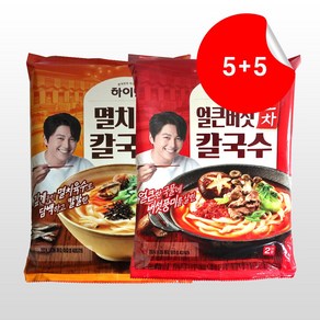 삼립 멸치 칼국수 364g 5개 + 얼큰버섯칼국수 364g 5개 (총10개), 10개