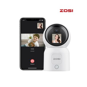 ZOSI 홈 카메라 4MP 고화질 360도 무선 와이파이 감시카메라 실내용 영상통화 WiFi CCTV, C519M