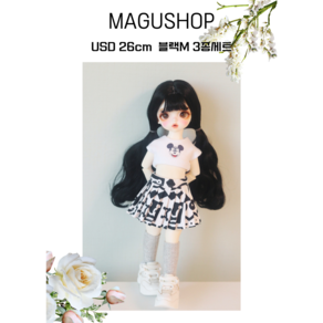 구체관절인형/USD 26cm 옷 ( 블랙체크 M 3종세트 ) / 인형포함안됨 / 마구샵/bjd