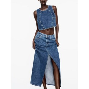ZARA 자라 링 데님탑 & 스커트 5862176 5862/176