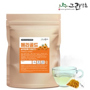 국내산 마리골드 꽃차 삼각티백 30T 50T 100T 메리골드 루테인, 0.5g, 100개입, 1개