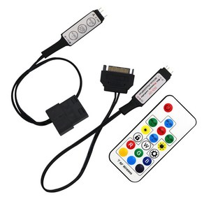 컴튜 컴퓨터 12V / 5V 유무선 RGB LED 컨트롤러, 5V 리모트 컨트롤러, 1개