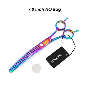 반려동물 아래 곡선 가위 전문 상어 청커 고양이 미용 이발 도구, 6.7 inch NO Bag, 1개