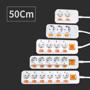 멀티콘센트 50Cm 모음(2 3 4 5 6구) 짧은 멀티탭 개별 스위치, 5구/50Cm, 1개