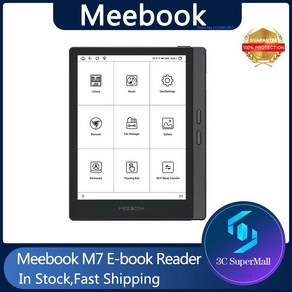 Meebook M7 전자책 리더 68 인치 300PPI HD 전자 잉크 화면 안드로이드 11 오픈 시스템 32GRAM 및 물리적 단추, 1개, 1)만 전자 책 리더  Black