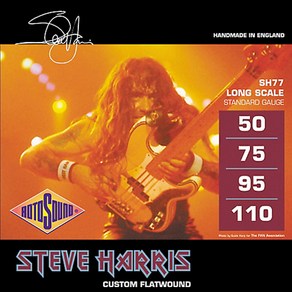 RotoSound - Steve Hais Custom Flatwound / 스티브 해리스 시그니처 베이스 스트링 050-110 (SH77), *, *, RotoSound STEVE HARRIS (SH77)