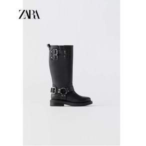 ZARA 자라 버클 레더 바이커 부츠