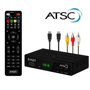 스마트 범용 원격 ATSC TV 튜너 아날로그 디지털 컨버터 박스 USB DVR 레코더 TV 지상 디지털 방송 수신기용, 2)Convete Box