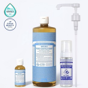 닥터브로너스 캐스틸솝 클렌저 950 베이비 - 올인원 비건 오일 바디클렌저, 1개, 950ml