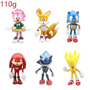 테일 웨레호그 액션 피규어 블루 섀도우 인형 만화 소장 고슴도치, 1개, 1.6PCS  Sonic