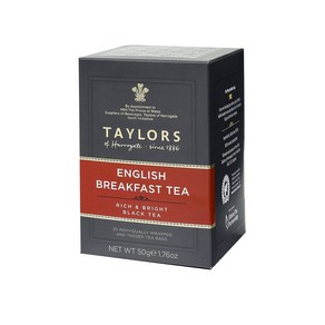 Taylors of Harrogate 잉글리쉬 블랙퍼스트 티 리치 앤 브라이트 블랙티 20 티백