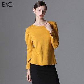 ENC [EnC] 볼륨 라운드 긴팔 티셔츠