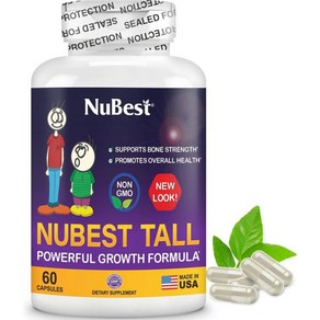 NuBest 누베스트 톨 Goat milk 마시지 않는 5세 이상과 10대 칼슘 콜라겐 허브로 힘 력 60캡슐 1개월, Pack of 1 (New), 1개, 60정