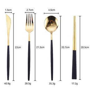 디센트 커트러리 4종 디너 양식기 숟가락 젓가락 포크 나이프 1인 2인 4인 세트, 1개