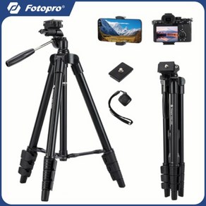 스탠드 FOTOPRO DSLR용 카메라 삼각대 122CM 휴대폰 3 방향 헤드 경량 휴대용 알루미늄 여행용 DIGI3400, 1개