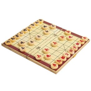 보드게임 중국 체스 게임 접이식 나무 2 인용 보드 성인용 Xiangqi 여행 세트, 1개, 1. 01