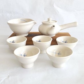 [토비] 베이지 배꽃 5인 다기세트, 1개
