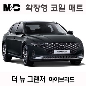 그랜저 하이브리드 (2021년식) 확장형 코일매트 -20mm두께 바닥카매트 [국내제작], 1열+2열(일체형), 매트색-베이지, 현대
