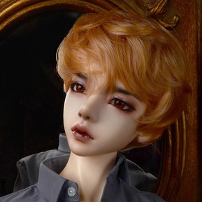 돌모아 구체관절인형 가발 SD 60cm 컬 스타일링 숏컷 다크블론드 (8-9) Saiz Cut Wig (D.Salmon), 1개