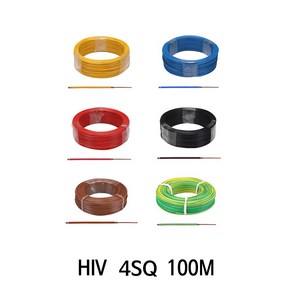 HIV 전선 4SQ 100M 단선 케이블 전선 추가메시지 색상입력, 회색, 1개