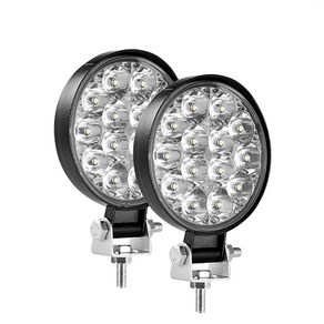 KDsafe 12-24V LED 방수 차량용 써치라이트 미니 42W 선박 화물 지게차 차량용 집어등 캠핑, 1개