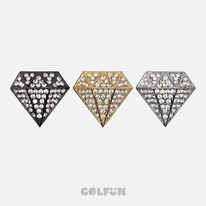 [GOLFUN]골펀 다이아 큐빅 볼마커, 3. 실버, 1개