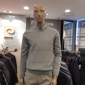 피에르가르뎅 캐주얼 [동아강북] 남성 봄 여름 물세탁이 가능한 앞판띠조직긴팔 라운드- 7866