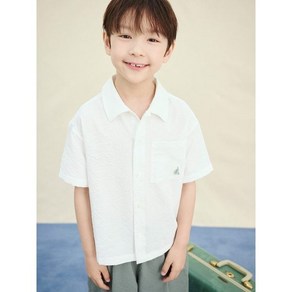 [브랜드정품]빈폴키즈 공식브랜드관 [BEANPOLE KIDS] 클래식 시어서커 상하 세트 화이트 (BI5465U011) 등교룩 등원룩