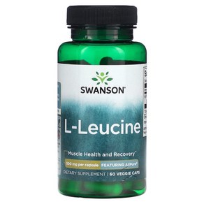 스완슨 L-Leucine 500mg 60 베지캡슐, 60정, 1개