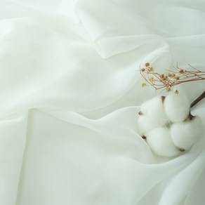 패브릭몰 대폭 고급 클래식 쉬폰원단 대형사이즈 얇은원단 천 커튼 촬영용 안감 가리게, 화이트 (90 x 150cm), 1개