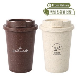 텀블러 친환경 커피 가루 400ml, 아이보리, 1개