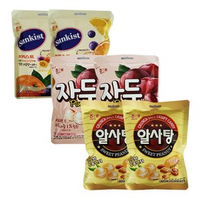 해태 캔디 3종 6개입(알사탕+썬키스트+자두), 90g, 1세트